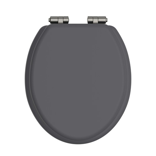 Heritage graphite toilet seat - toilet,