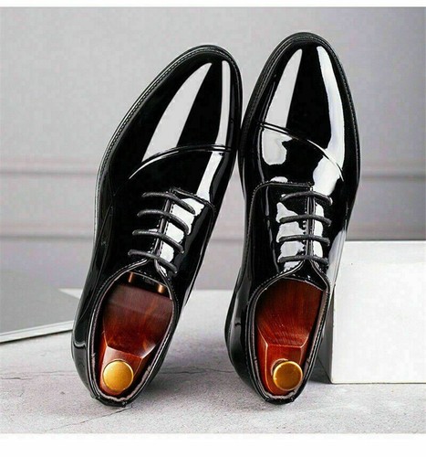 Men formal lace patent - up,