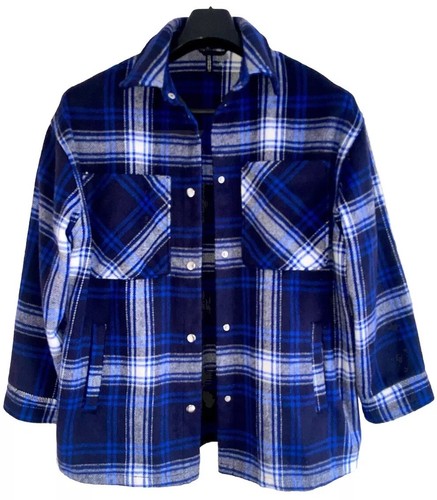 Woollen plaid shacket - h&m,