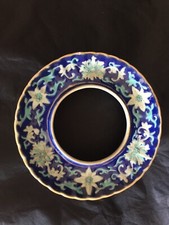 Peranakan Chinese bowl Holder, 19th c, Blue,white & Turquoise.