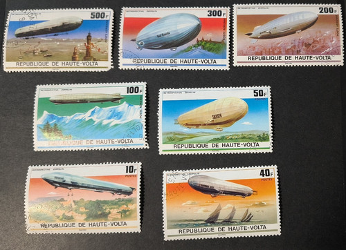 Lot set stamps - motif, zeppelin