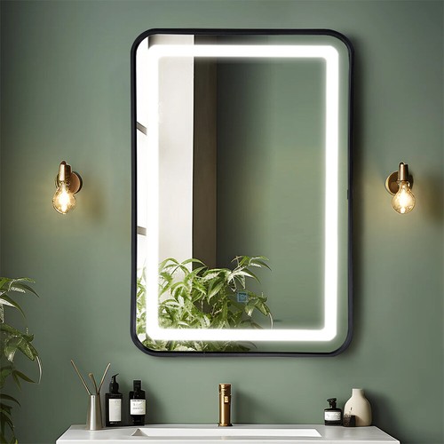 Illuminated bathroom mirror - bathroom,