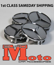 Mercedes Anthracite Wheel Centre Hub Caps AMG A B C E S M Class ML CLA GLA SLK