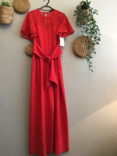 Zara red contrasting - zara, jumpsuit