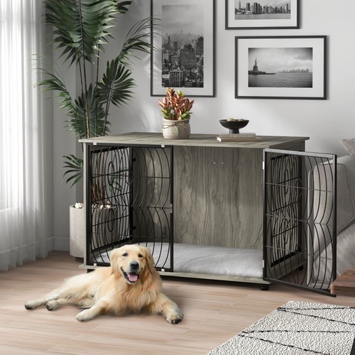 Pawhut dog crate furniture - dog,