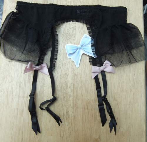 Black mesh layla open - open, bow