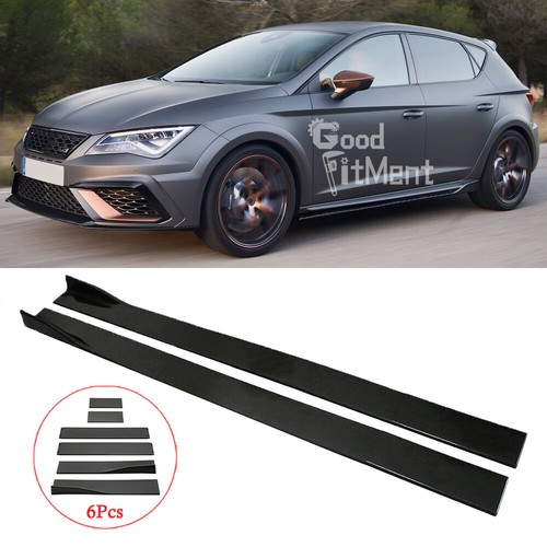 Glossy black side skirts - glossy,
