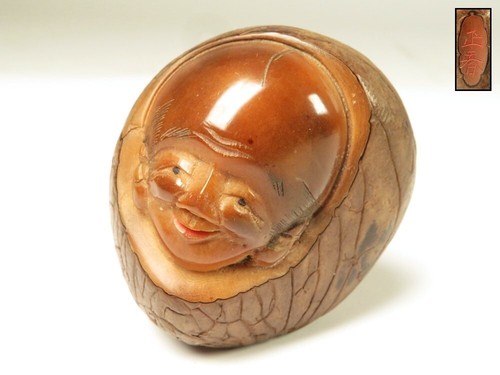 Japan antique netsuke wood - japan,