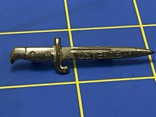 WW1 Belgium Miniature Bayonet Ostende Sweetheart Brooch