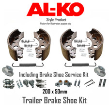 Trailer Brake Shoes AL-KO 200x50 1213889 384294 Type 2051 Axle Set W/Service Kit