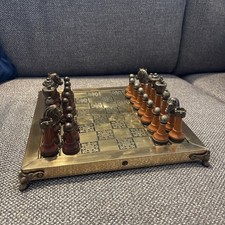 Italfama brass/Wood Chess Set