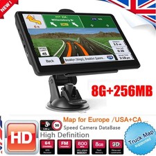 7inch 8GB Car Truck Sat Nav GPS Navigation Free Lifetime UK EU Maps Touch Screen