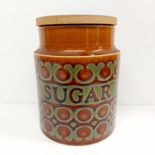 Vintage Hornsea Brontë Sugar Canister Wooden Lid 1970s Bronte 
