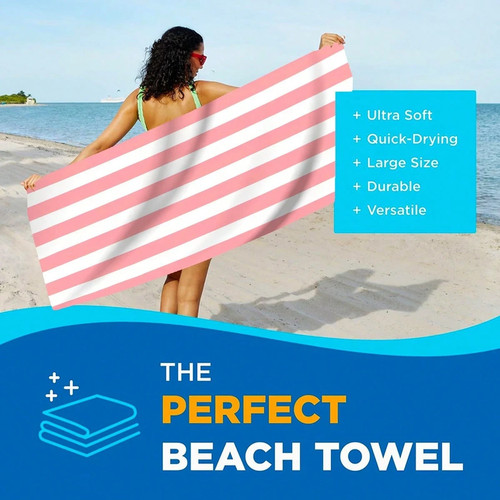 Striped beach towel super - beach,