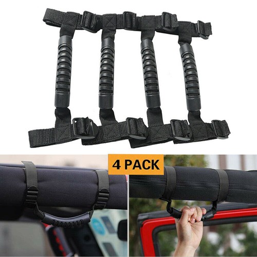 Black roll bar grab - black,