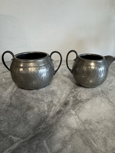 Antique hammered pewter - hammered,