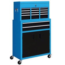 HOMCOM Metal Tool Cabinet on Wheels  , Refurbished