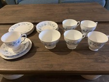 Colclough Braganza Bone China Tea Set, 5 x Cup/Saucer/Small Plate, 1 Sugar bowl