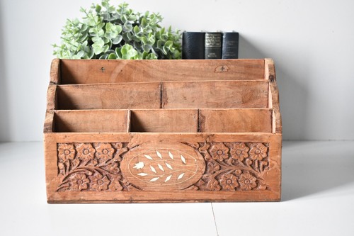 Vintage hand carved wooden - carved,