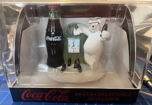Coca cola mini clock with - coca-cola,