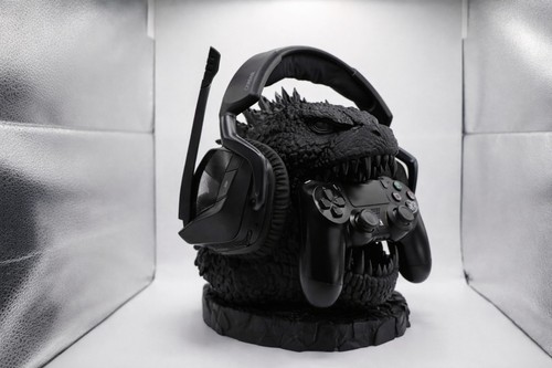 Godzilla headphone stand - godzilla,