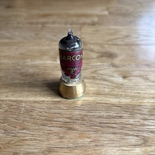 Marconi Valve Tube Used Paperweight Brass Base Radio Collector Piece