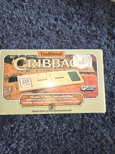 Vintage cribbage set wooden - set,