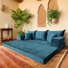Handmade green velvet - green, sofa