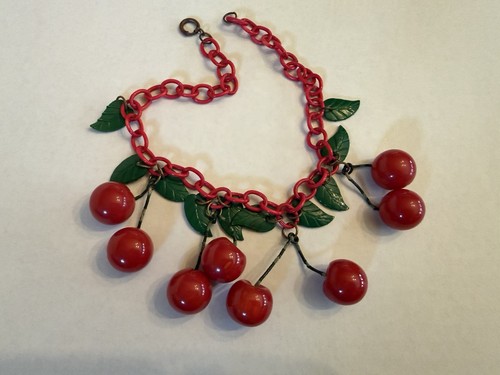 Vintage bakelite cherry - vintage,