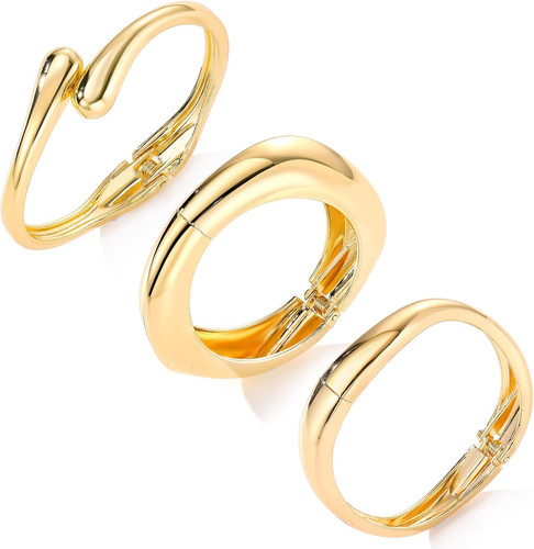 3pcs chunky gold bangle - 3pcs,