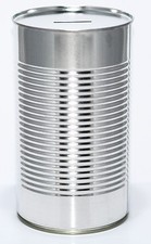 Metal Savings Tin - (LRG) Blank Tin Holds £1000 when Full