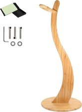 Wooden Guitar Stand – Non Slip Universal Holder for Guitars With String Cleaner