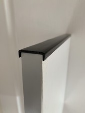 18mm BLACK U CHANNEL TRIM 10 METRE KNOCK ON EDGING REPAIR STRIP  KITCHEN CAMPER