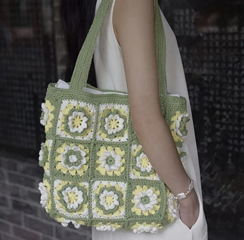 Handmade crochet shoulder bag - crochet,