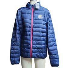 Mens 2023 Ryder Cup Marco Simone Rome Italy Full Zip Padded Golf Jacket L