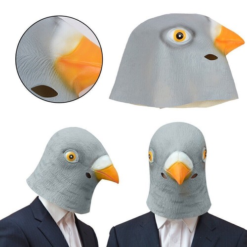 Pigeon head mask - mask, creepy