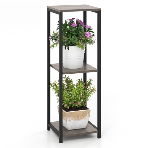 Tier tall metal plant - metal, stand