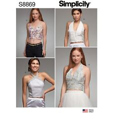 SIMPLICITY 8869 MISSES LINED TOPS Sewing Pattern Sizes 6-14 & 14-22