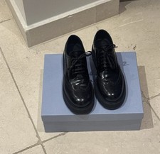 Prada Black Platform Lace Up