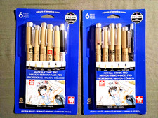 (Lot of 2) SAKURA MANGA-COMIC PRO MARKER SETS