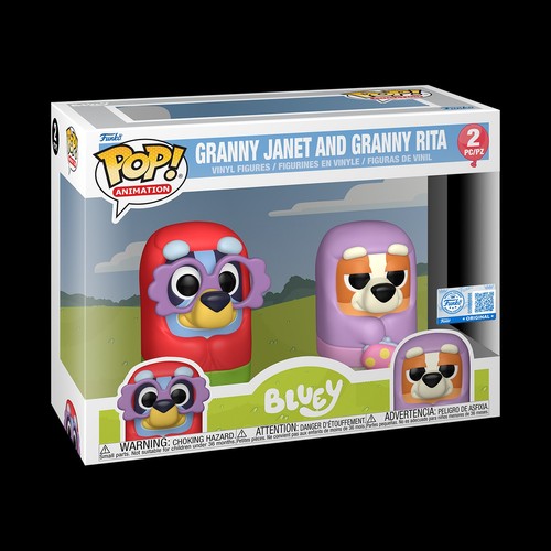 Bluey funko pop granny - bluey, janet