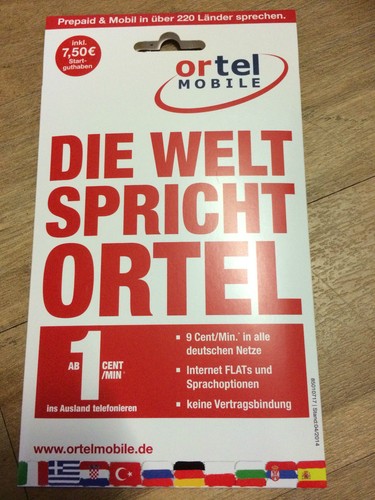 German ortel sim - german,