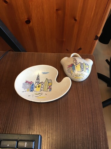 Pair retro german pottery - pair, dish