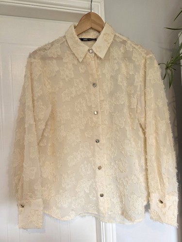 Zara semi sheer floral - zara,