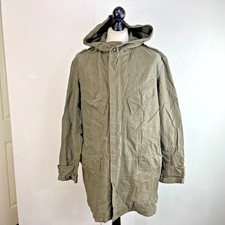 Vintage Dutch Army Military Parka Jacket size Large Olive Green by Seyntex