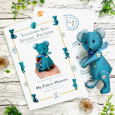 Sweet Tiny Teddy Bear Sewing PATTERN , Tiny jointed Bear by My Fabric Heaven, UK