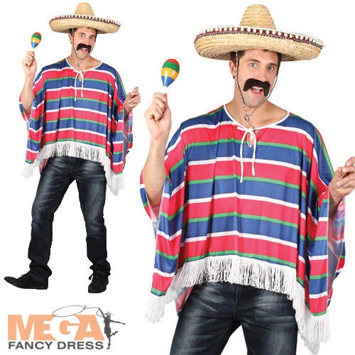 Mexican poncho adults - mexican, fancy