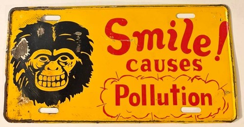 Vintage smile causes pollution - smile,
