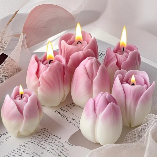 Diy flowers tulip silicone - flowers,