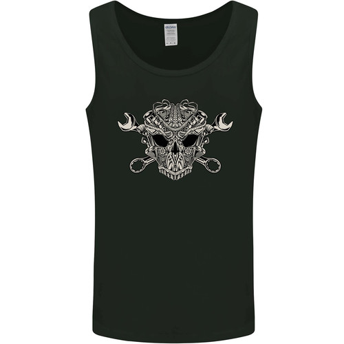 Mechanic engine skull mens - engine,